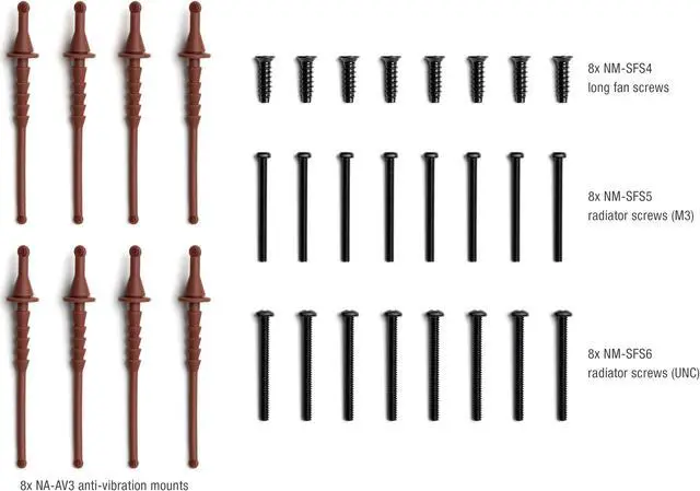 Alt view image 3 of 7 - Noctua NA-IS1-12 Sx2, Inlet Side Spacers for 120mm Fans