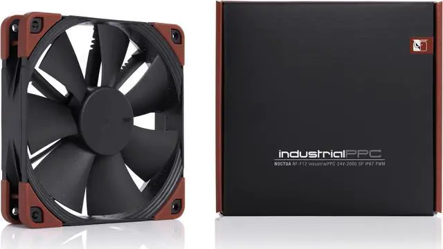 Alt view image 5 of 7 - Noctua NF-F12 iPPC-24V-2000 SP IP67 PWM, Heavy Duty Cooling Fan, 4-Pin, 2000 RPM, 24V Version (120mm, Black)
