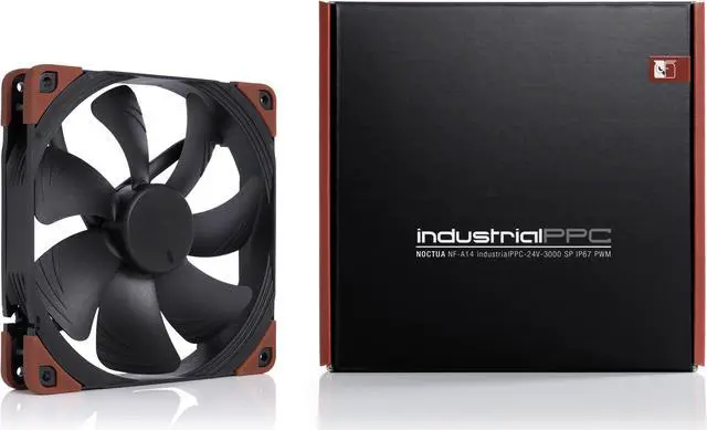 Alt view image 5 of 7 - Noctua NF-A14 iPPC-24V-3000 SP IP67 PWM, Heavy Duty Cooling Fan, 4-Pin, 3000 RPM, 24V Version (140mm, Black)