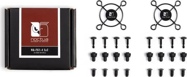 Alt view image 3 of 6 - Noctua NA-FG1-4 Sx2, Fan Grills for 40mm Fans (Set of 2, Black)