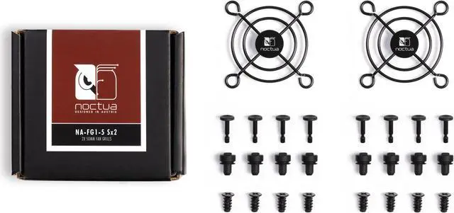 Alt view image 2 of 5 - Noctua NA-FG1-5 Sx2, Fan Grills for 50mm Fans (Set of 2, Black)