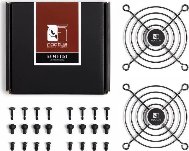 Alt view image 3 of 6 - Noctua NA-FG1-8 Sx2, Fan Grills for 80mm Fans (Set of 2, Black)