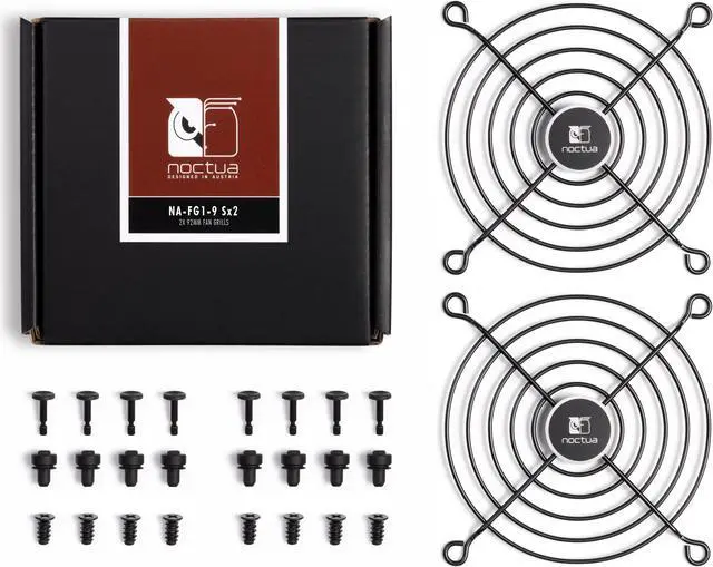 Alt view image 3 of 6 - Noctua NA-FG1-9 Sx2, Fan Grills for 92mm Fans (Set of 2, Black)