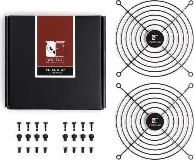 Alt view image 3 of 6 - Noctua NA-FG1-14 Sx2, Fan Grills for 140mm Fans (Set of 2, Black)