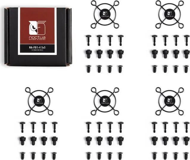 Alt view image 3 of 6 - Noctua NA-FG1-4 Sx5, Fan Grills for 40mm Fans (Set of 5, Black)