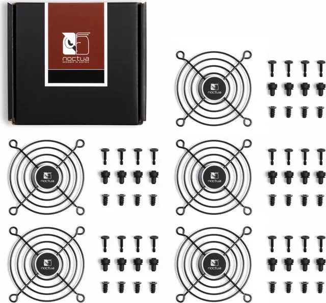 Alt view image 2 of 5 - Noctua NA-FG1-7 Sx5, Fan Grills for 70mm Fans (Set of 5, Black)