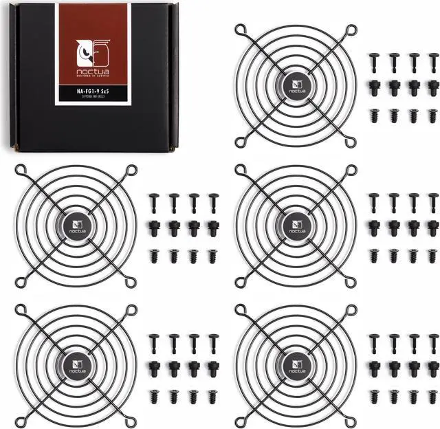 Alt view image 3 of 6 - Noctua NA-FG1-9 Sx5, Fan Grills for 92mm Fans (Set of 5, Black)
