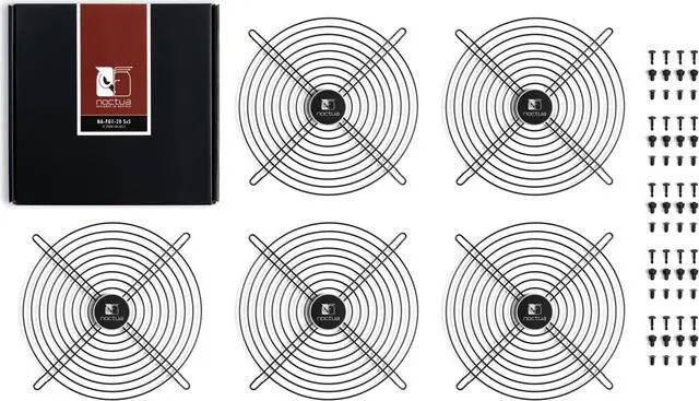 Alt view image 3 of 6 - Noctua NA-FG1-20 Sx5, Fan Grills for 200mm Fans (Set of 5, Black)