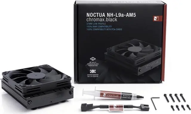 Alt view image 4 of 5 - Noctua NH-L9a-AM5 chromax.black, Premium Low-profile CPU Cooler for AMD AM5 (Black)