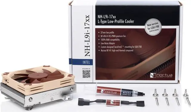 Alt view image 4 of 5 - Noctua NH-L9i-17xx, Premium Low-Profile CPU Cooler for Intel LGA1700 and LGA1851 (Brown)