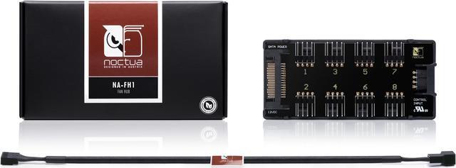 Alt view image 3 of 7 - Noctua NA-FH1, 8 Channel Fan Hub for up to Eight 12V or 5V Based 4-pin PWM or 3-pin Fans (Black)
