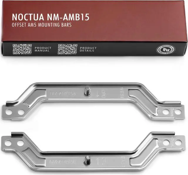 Alt view image 2 of 4 - Noctua NM-AMB15, Offset AMD AM5 Mounting Bars for Improved Cooling Performance (Silver)