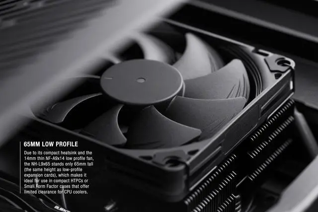 Alt view image 5 of 7 - Noctua NH-L9x65 chromax.black, Premium Low-Profile CPU Cooler (65mm, Black)