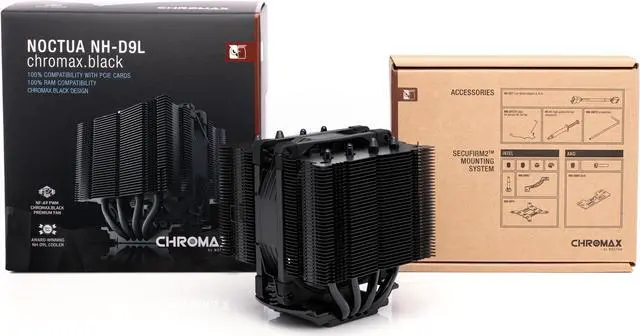 Alt view image 3 of 7 - Noctua NH-D9L chromax.black, Premium CPU Cooler with NF-A9 92mm Fan (Black)