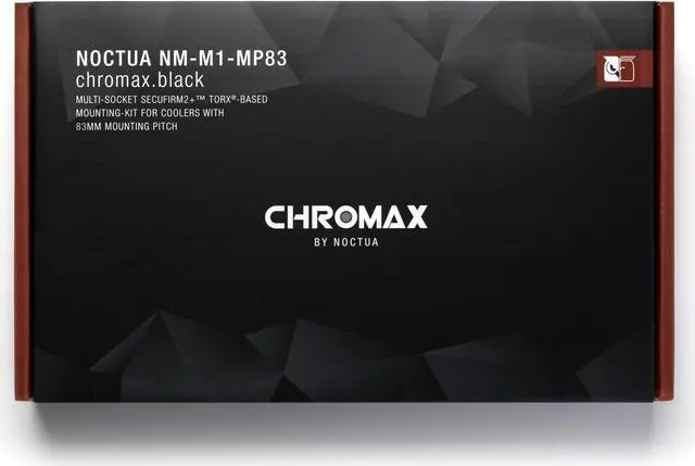 Alt view image 6 of 6 - Noctua NM-M1-MP83 chromax.black, CPU Cooler Mounting-Kit for AMD AM5/AM4 and Intel LGA1700/LGA1200 (Black)