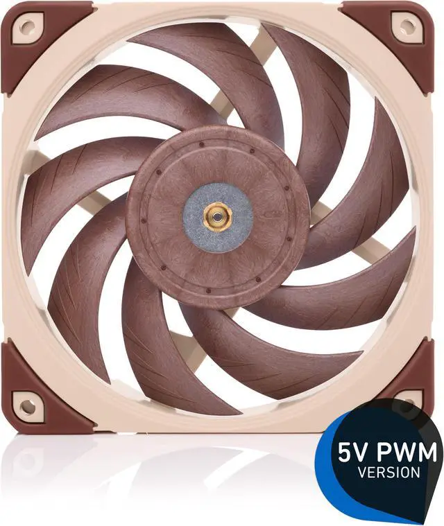 Alt view image 2 of 7 - Noctua NF-A12x25 5V PWM, Premium Quiet Fan with USB Power Adaptor Cable, 4-Pin, 5V Version (120mm, Brown)