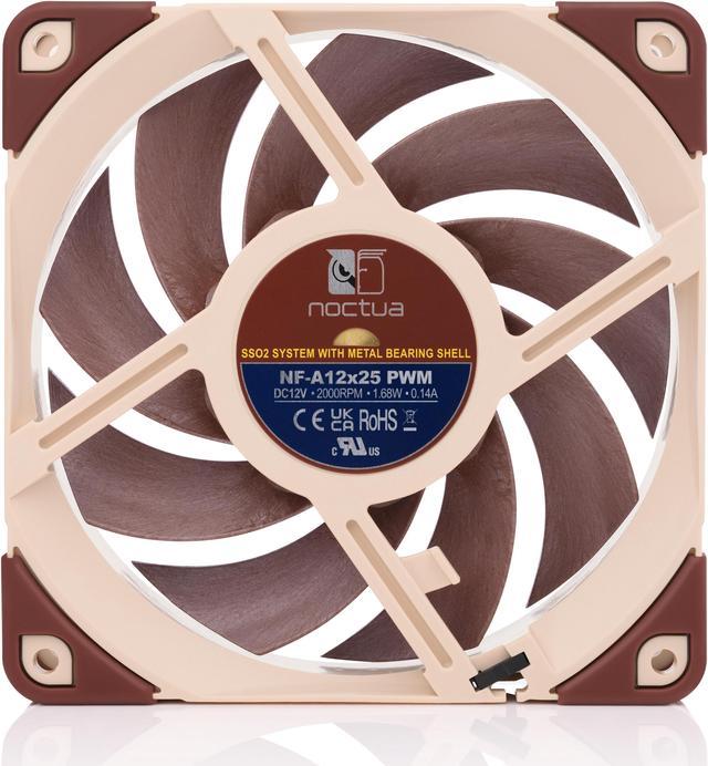 Noctua NF-A12x25 PWM chromax.black.swap, Premium Quiet Fan, 4-Pin (120mm,  Black) 