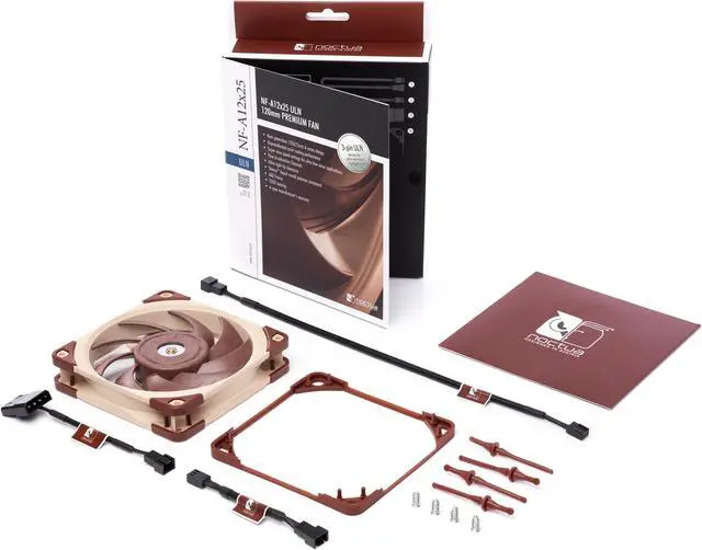 Alt view image 4 of 7 - Noctua NF-A12x25 ULN, Ultra Quiet Silent Fan, 3-Pin (120mm, Brown)