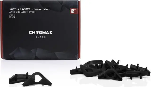 Alt view image 2 of 4 - Noctua NA-SAVP1 chromax.black, Anti-Vibration Pads for 120/140mm Noctua Fans (16-pack, Black)