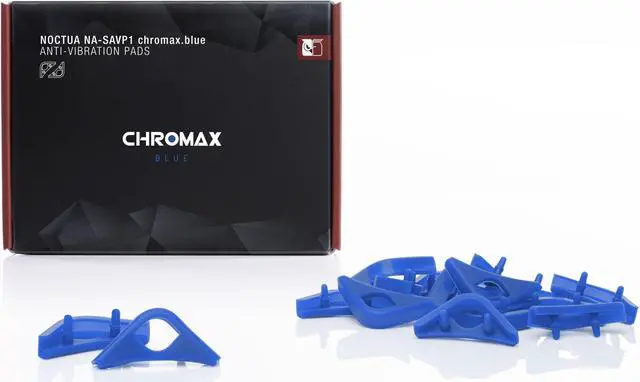 Alt view image 2 of 4 - Noctua NA-SAVP1 chromax.blue, Anti-Vibration Pads for 120/140mm Noctua Fans (16-pack, Blue)