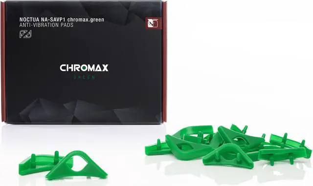 Alt view image 2 of 4 - Noctua NA-SAVP1 chromax.green, Anti-Vibration Pads for 120/140mm Noctua Fans (16-pack, Green)