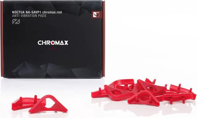 Alt view image 2 of 3 - Noctua NA-SAVP1 chromax.red, Anti-Vibration Pads for 120/140mm Noctua Fans (16-pack, Red)