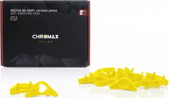 Alt view image 2 of 2 - Noctua NA-SAVP1 chromax.yellow, Anti-Vibration Pads for 120/140mm Noctua Fans (16-pack, Yellow)