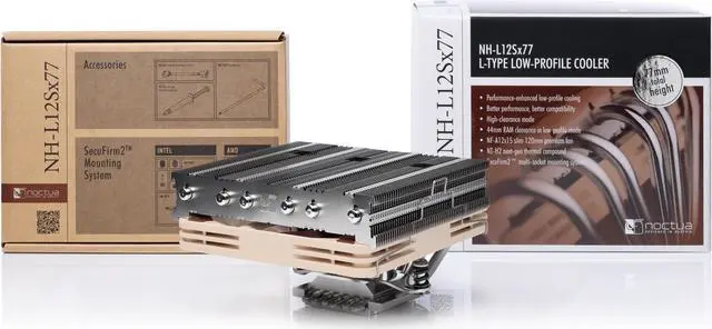 Alt view image 3 of 6 - Noctua NH-L12Sx77, Low-Profile CPU Cooler (120mm, Brown)
