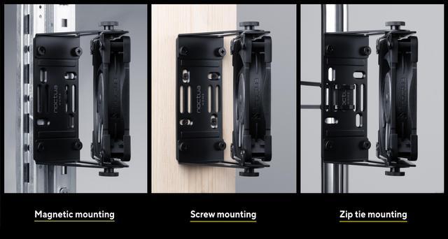 Alt view image 4 of 7 - Noctua NV-FM1, Pivoting Multi-Purpose Fan Mount for 120 & 140mm Fans (Black)