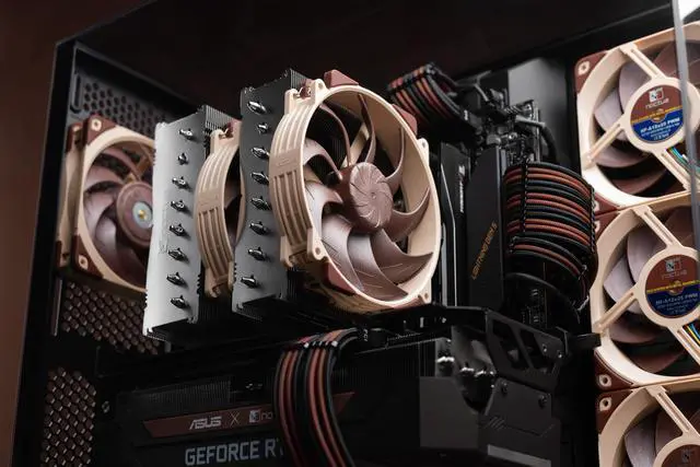 Alt view image 5 of 6 - Noctua NH-D15 G2 LBC, Dual Tower CPU Cooler, Specialised Low Base Convexity Version for AMD AM5/AM4 (Brown)