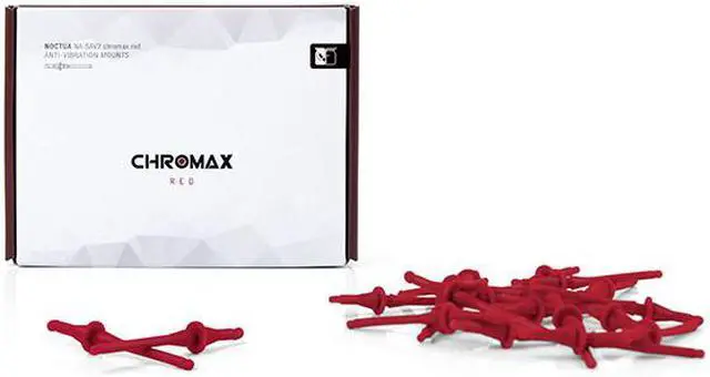 Alt view image 2 of 2 - Noctua NA-SAV2 chromax.red, Silicone Anti-Vibration Fan Mount Set (20-pack, Red)