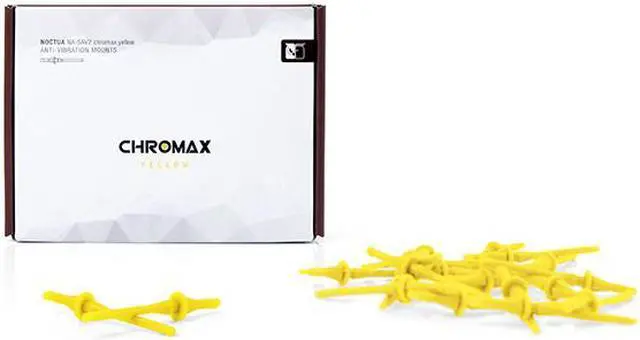 Alt view image 2 of 2 - Noctua NA-SAV2 chromax.yellow, Silicone Anti-Vibration Fan Mount Set (20-pack, Yellow)