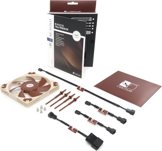 Alt view image 4 of 7 - Noctua NF-A12x15 FLX, Premium Quiet Slim Fan, 3-Pin (120x15mm, Brown)