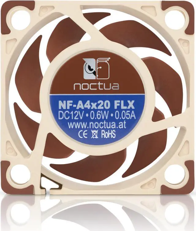 Alt view image 3 of 7 - Noctua NF-A4x20 FLX, Premium Quiet Fan, 3-Pin (40x20mm, Brown)