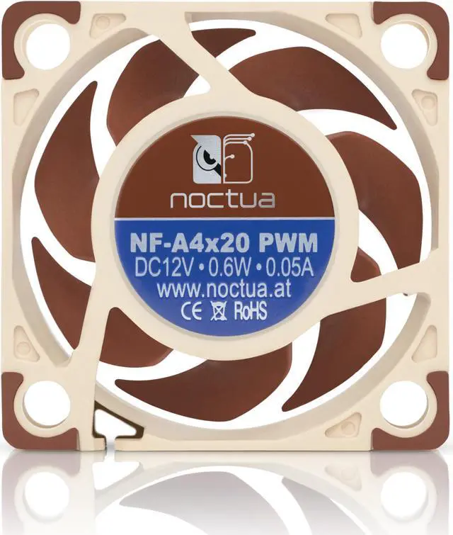 Alt view image 3 of 7 - Noctua NF-A4x20 PWM, Premium Quiet Fan, 4-Pin (40x20mm, Brown)