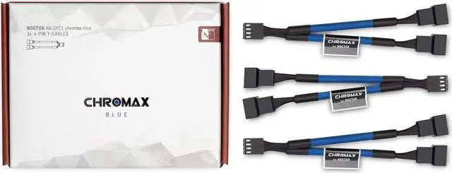 Main image of Noctua NA-SYC1 chromax.blue, 4-Pin Y-Cables (Blue)