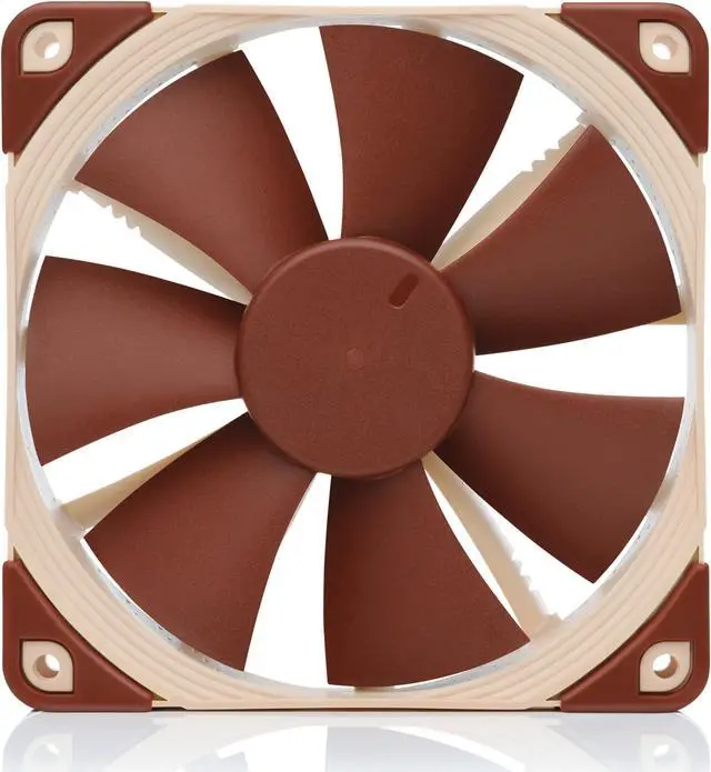 Alt view image 4 of 7 - Noctua NF-F12 5V PWM, Premium Quiet Fan with USB Power Adaptor Cable, 4-Pin, 5V Version (120mm, Brown)