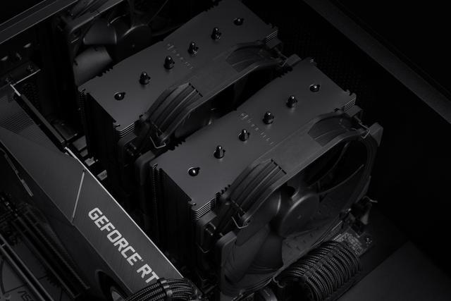 Alt view image 8 of 18 - Noctua NH-D15 chromax.black, Dual-Tower CPU cooler (140mm, Black)