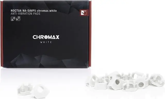Alt view image 2 of 4 - Noctua NA-SAVP5 chromax.white, Anti-Vibration Pads for 92mm & 80mm Noctua Fans (16-pack, White)