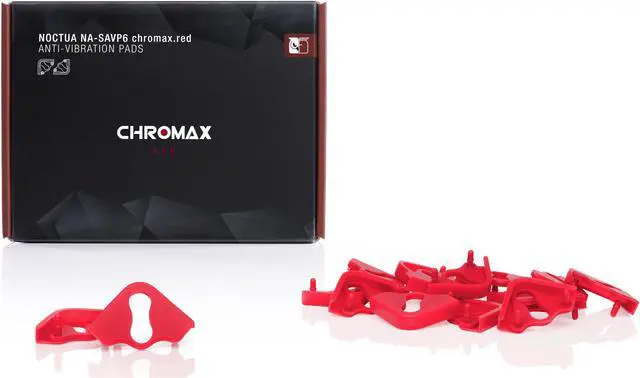 Alt view image 2 of 4 - Noctua NA-SAVP6 chromax.red, Anti-Vibration Pads for 200mm Noctua Fans (16-pack, Red)