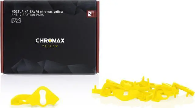Alt view image 2 of 4 - Noctua NA-SAVP6 chromax.yellow, Anti-Vibration Pads for 200mm Noctua Fans (16-pack, Yellow)