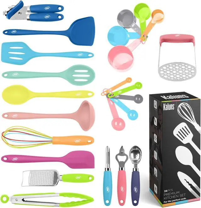 Main image of Kaluns Complete Kitchen Utensils Set, Set of 24 Silicone Kitchen Gadgets, Premium Quality