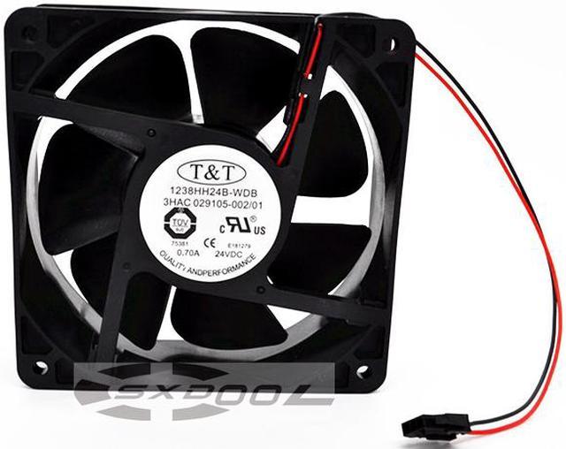 T&T 1238HH24B-WDB 3HAC15374-1 3HAC029105-002 ABB robot controller fan with  original plug 24V 0.7A 12cm 12038