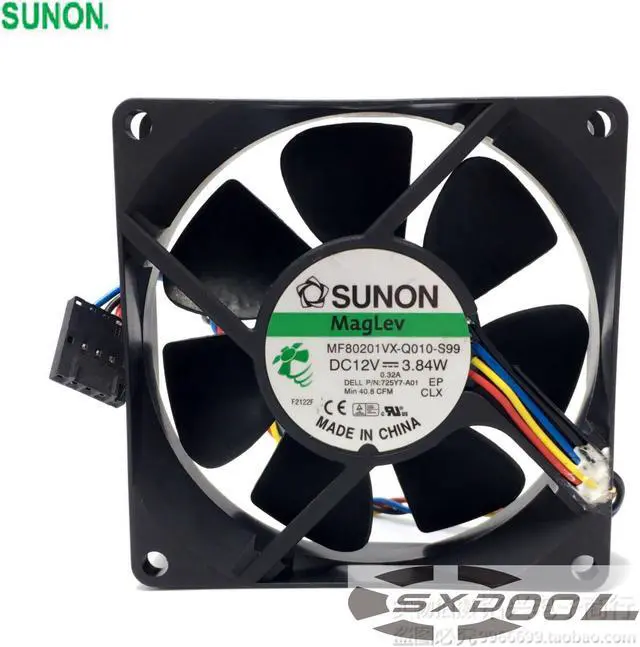 Main image of NEW SUNON MF80201VX-Q010-S99 8020 12V 3.84W 4-Wire 8cm PWM Dell Fan