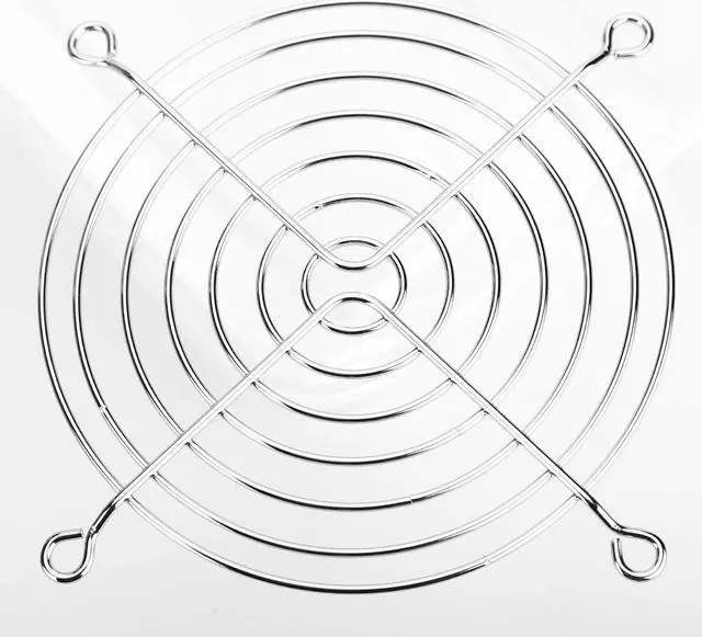 Main image of 10pcs metal grill cover for PC DC Fan 120mm 12cm Silver Tone CPU Grill Protector Metal Finger Guard