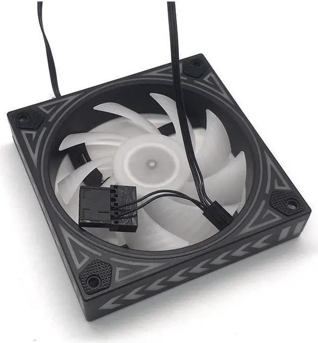 Alt view image 4 of 4 - 120mm fan rainbow iridescence 12cm LED fan 3+4pin Diamond Light Chassis Fan Mute Color Cooling Fan 12V for pc computer gaming cooling fans