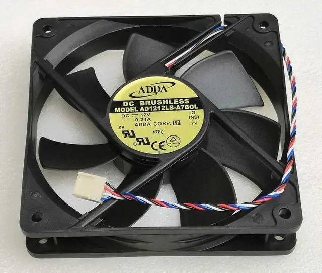 Main image of New ADDA 12025 12CM fan double ball 4-wire temperature control AD1212LB-A7BGL 0.24A