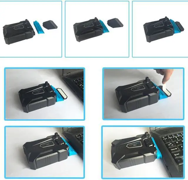 Alt view image 7 of 7 - Vacuum Portable Notebook Laptop Cooler USB Air External Extracting Cooling Fan for Laptop Speed Adjustable for 15 15.6 17 Inch