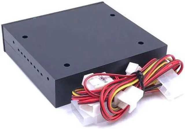 Alt view image 5 of 6 - Computer 5.25" Front Panel Bay 3 Channel automatic temperature CPU Case fan speed controller w/ HDD PC Temp Sensor LED Display