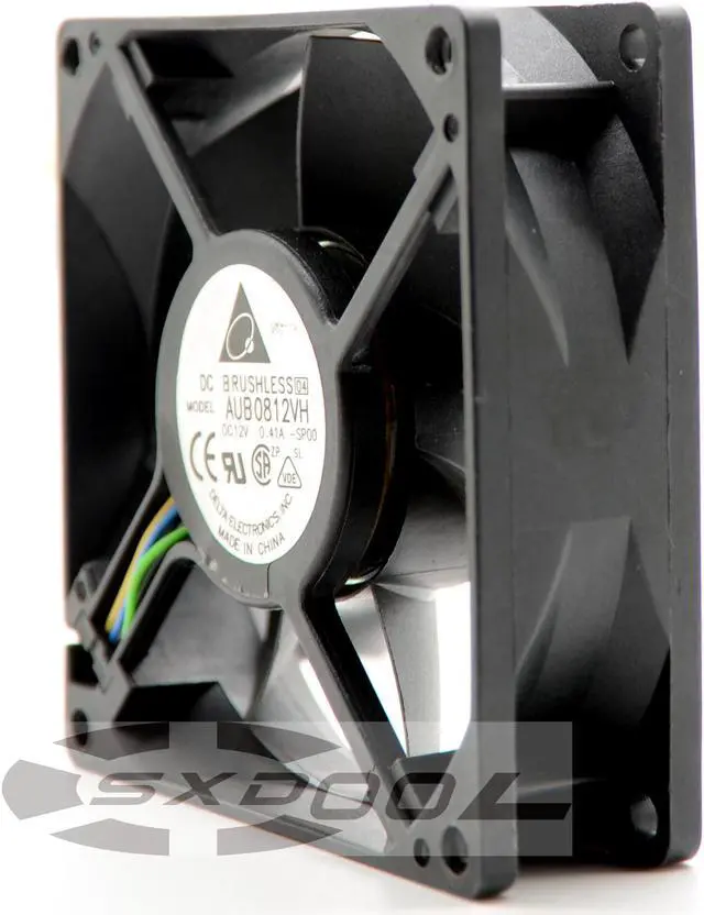 Alt view image 6 of 6 - New original Delta AUB0812VH 8CM 80MM 8025 80*80*25MM DC12V 0.41A support 4-wire Pwm cooling fan